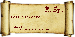 Molt Szederke névjegykártya